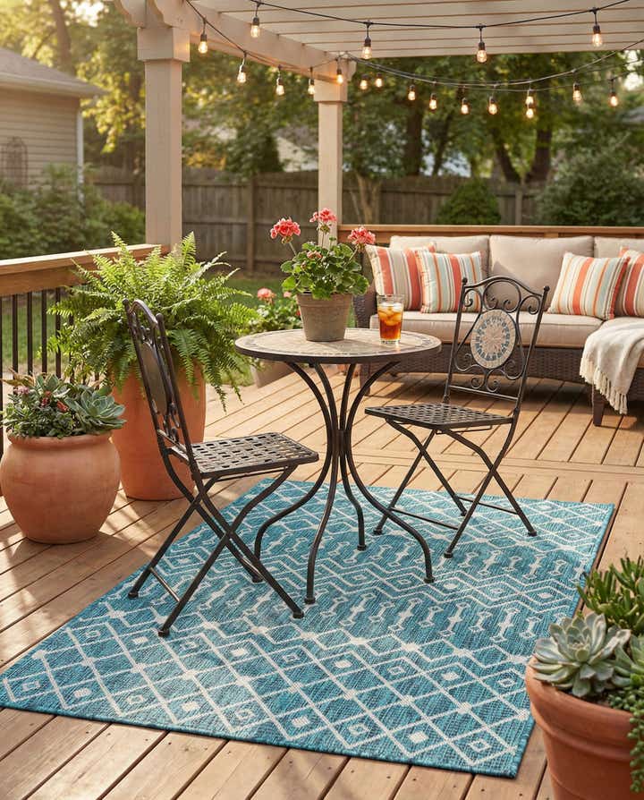 3' x 5' 3 Easy-Clean Lattice Indoor / Outdoor Rug