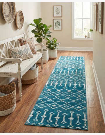 2' x 6' 7 Kasbah Trellis Runner Rug