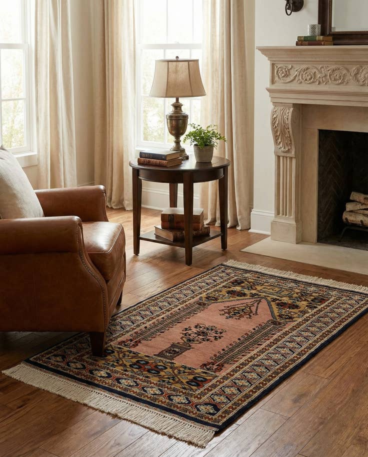 Detail image of 2' 8 x 4' 5 Hand Knotted Bokhara Oriental Wool Rug