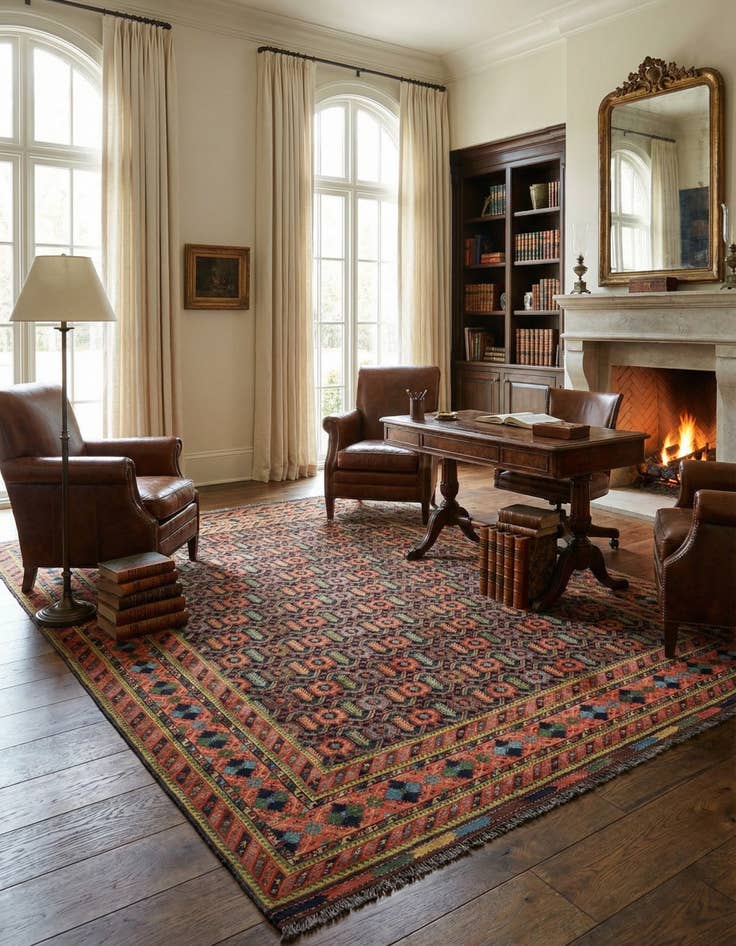 Detail image of 13' 1 x 16' 2 Hand Knotted Kazak Wool Rug