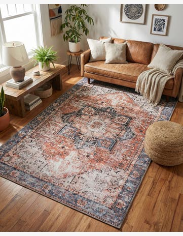 Vintage Rust Red Yara Rug