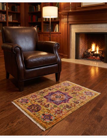 2' x 3' 1 Hand Knotted Mamluk Ziegler Rug