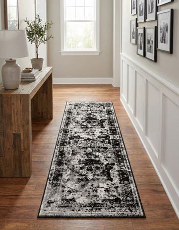 Black Monte Carlo Runner Rug