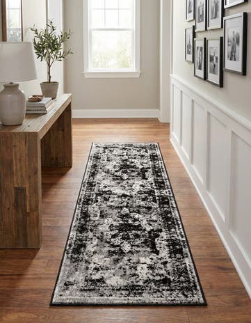 Black Monte Carlo Runner Rug