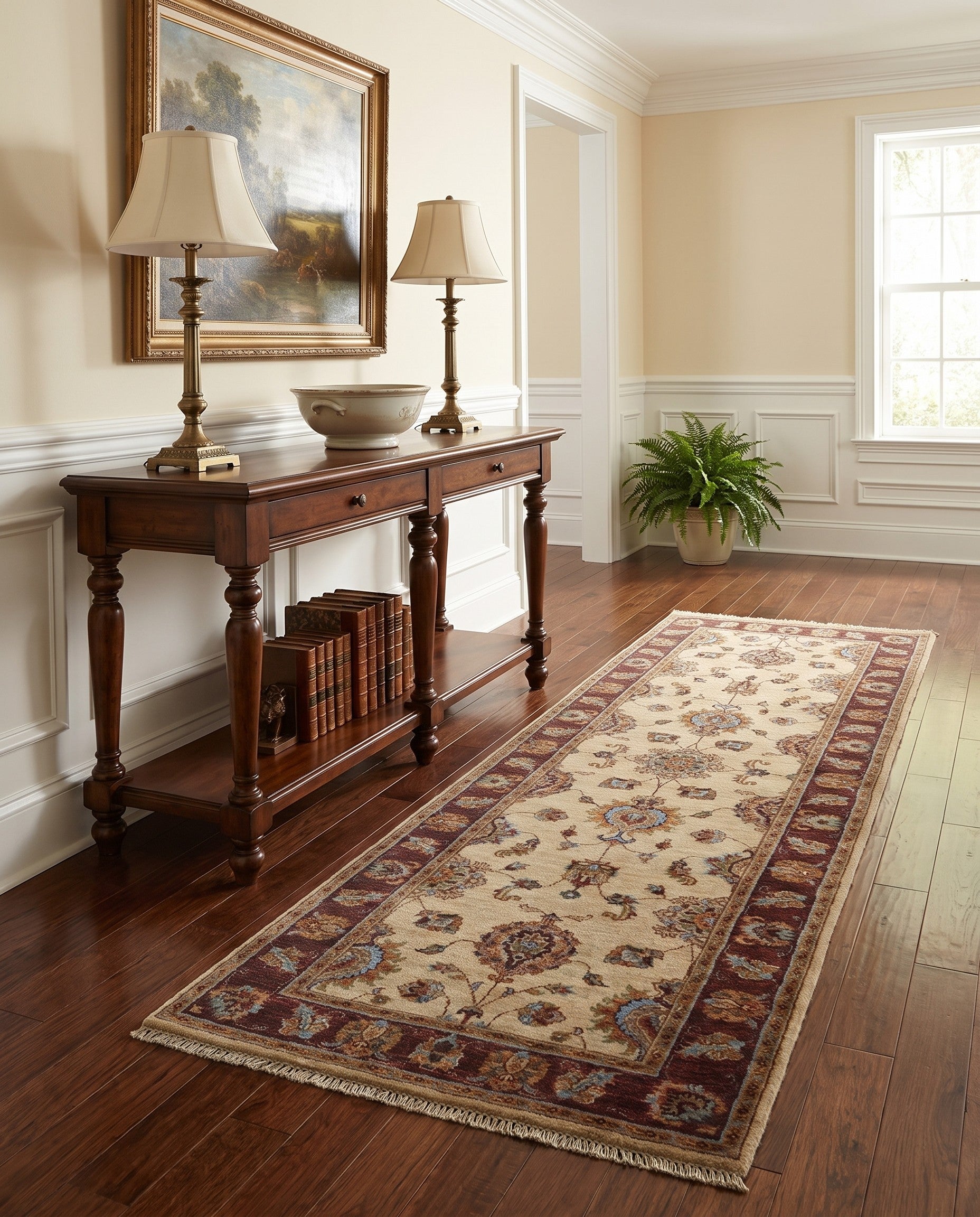 2' 9 x 8' 3 Hand Knotted Peshawar Ziegler Runner Rug