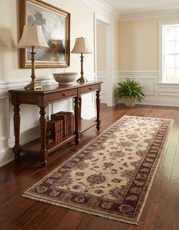 2' 9 x 8' 3 Hand Knotted Peshawar Ziegler Runner Rug