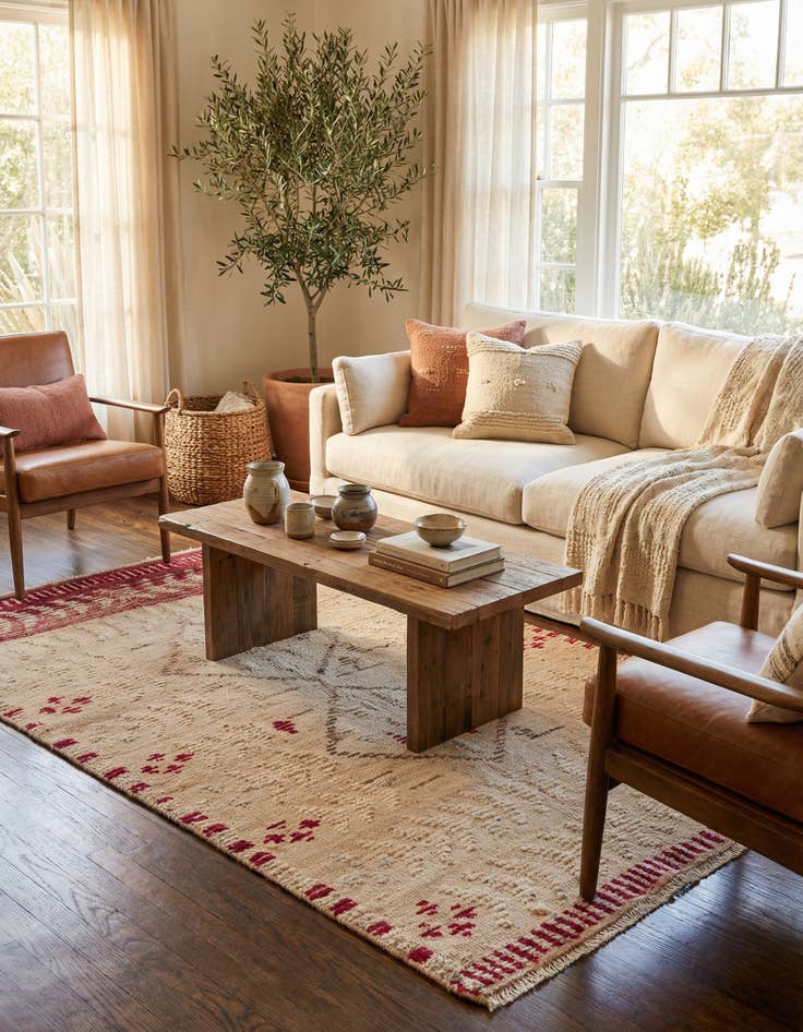 Detail image of 4' 2 x 6' 1 Hand Knotted Darya Wool Rug