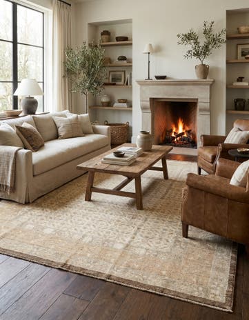 8' 3 x 10' 1 Hand Knotted Oushak Wool Rug