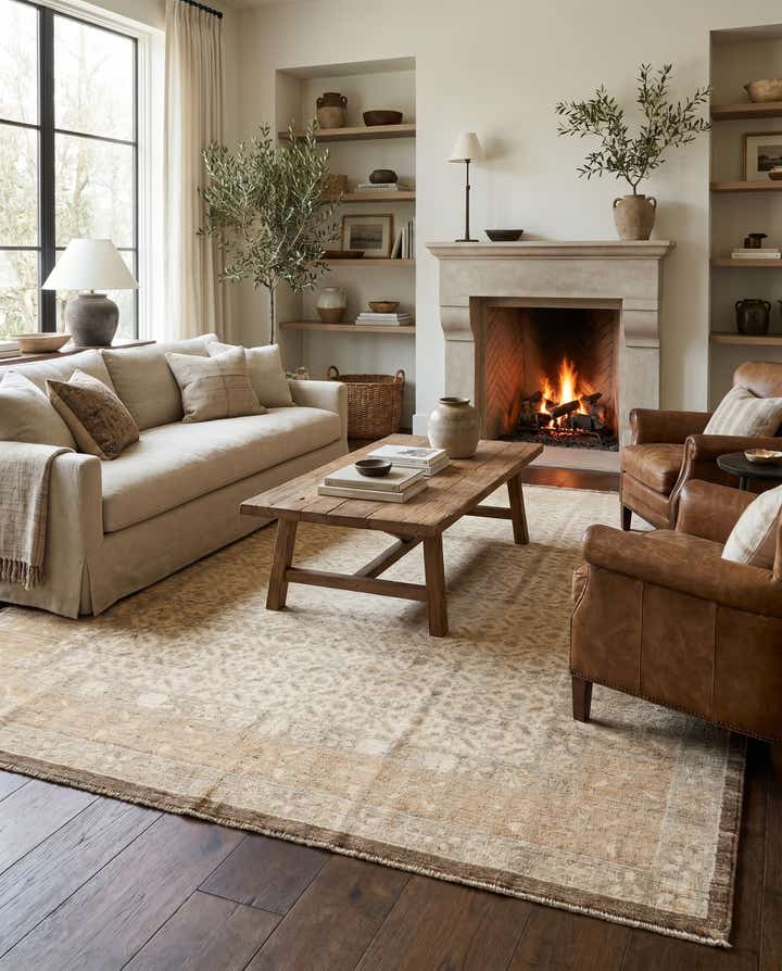 8' 3 x 10' 1 Hand Knotted Oushak Wool Rug