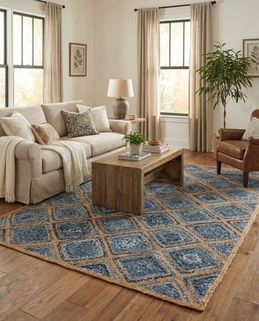  5' 1 x 8'  Hand Braided Jute Rug