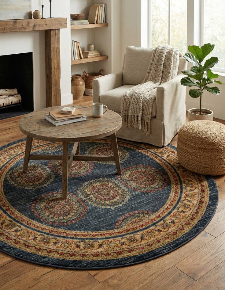 Detail image of 6' x 6' Kashkuli Gabbeh Round Rug