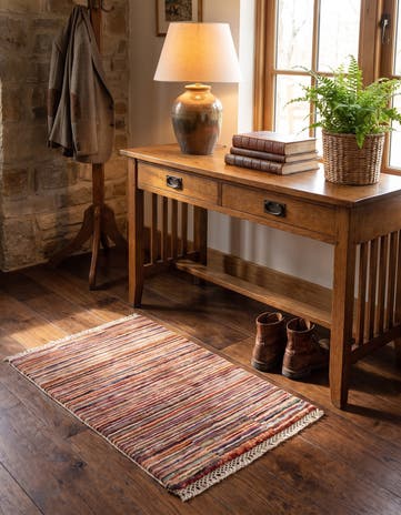 1' 4 x 2' Hand Knotted Ziegler Rug