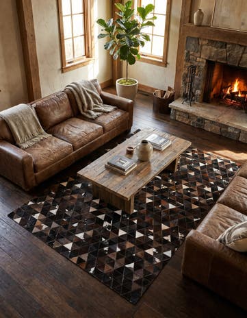 5' x 7' 11 Cowhide Stocks Rug