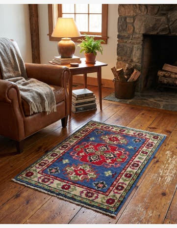 2' x 2' 11 Hand Knotted Kazak Rug