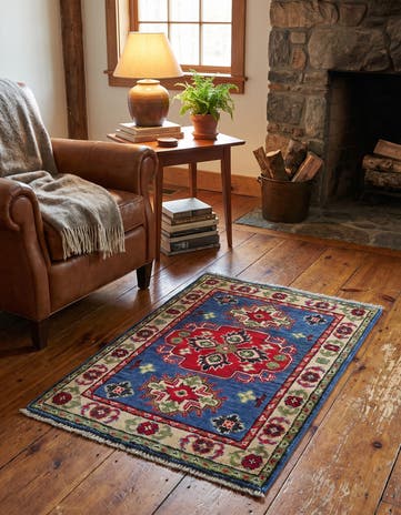 2' x 2' 11 Hand Knotted Kazak Rug
