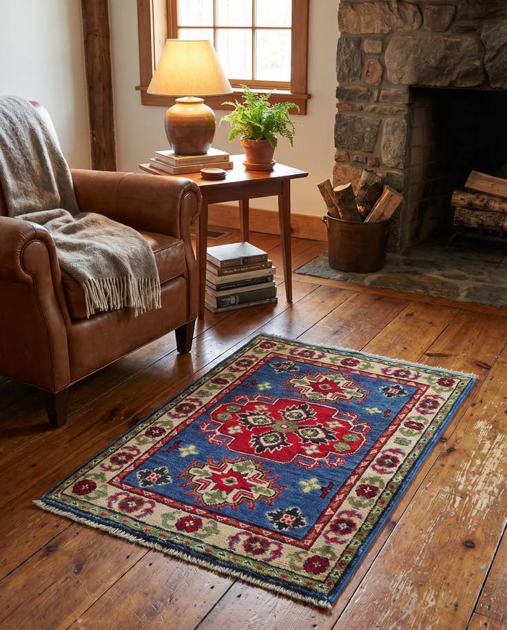 Detail image of 2' x 2' 11 Hand Knotted Kazak Rug