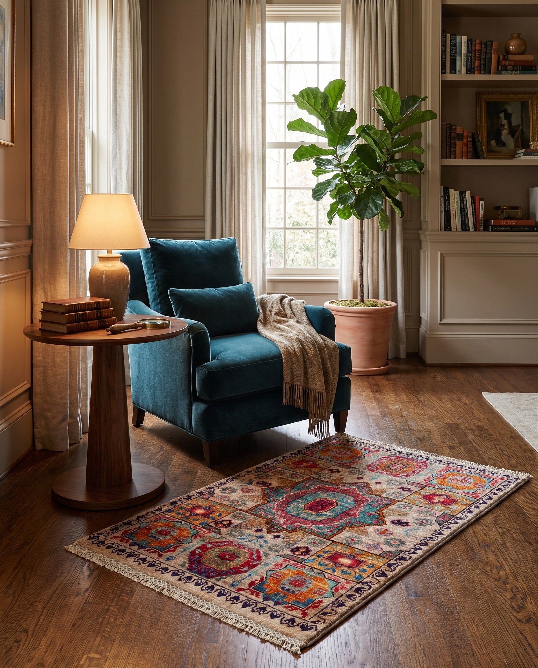2' x 3' Hand Knotted Mamluk Ziegler Rug