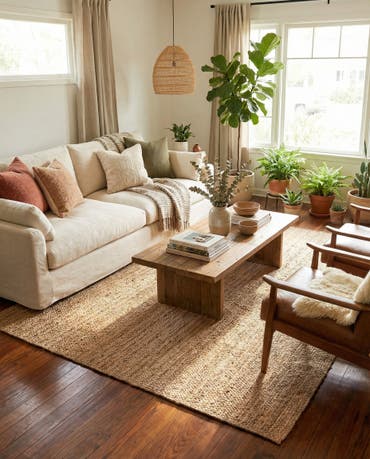  8' x 10'  Hand Braided Jute Rug