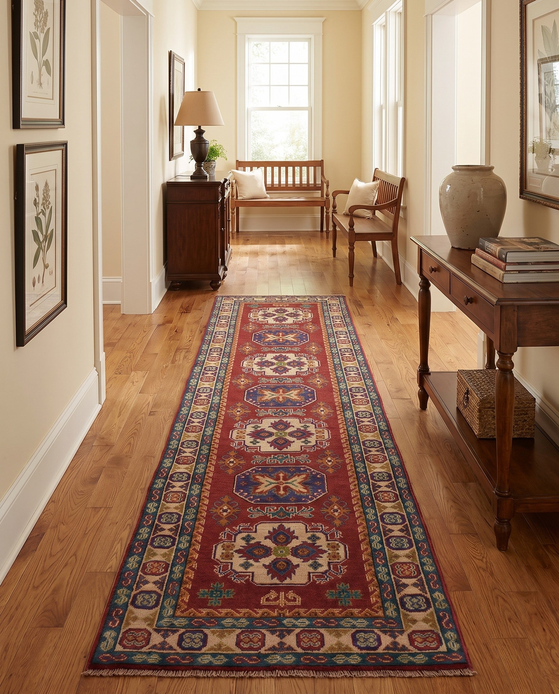 2' 6 x 10' 1 Hand Knotted Kazak Runner Rug
