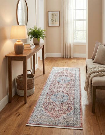 Red Noble Runner Rug