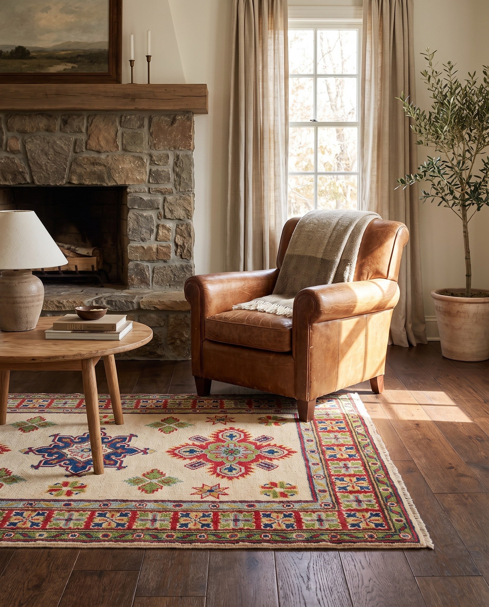 2' 9 x 4' 2 Hand Knotted Kazak Rug