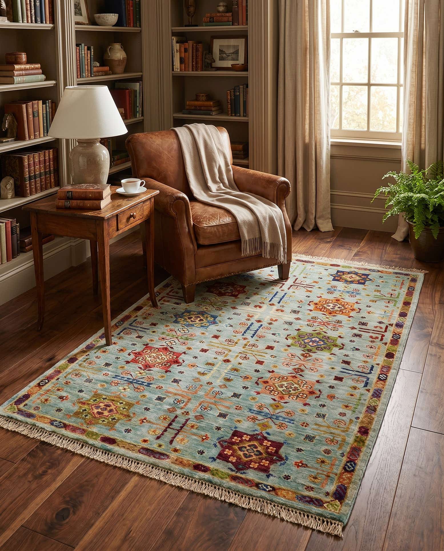 3' 4 x 4' 10 Hand Knotted Ariana Ziegler Rug
