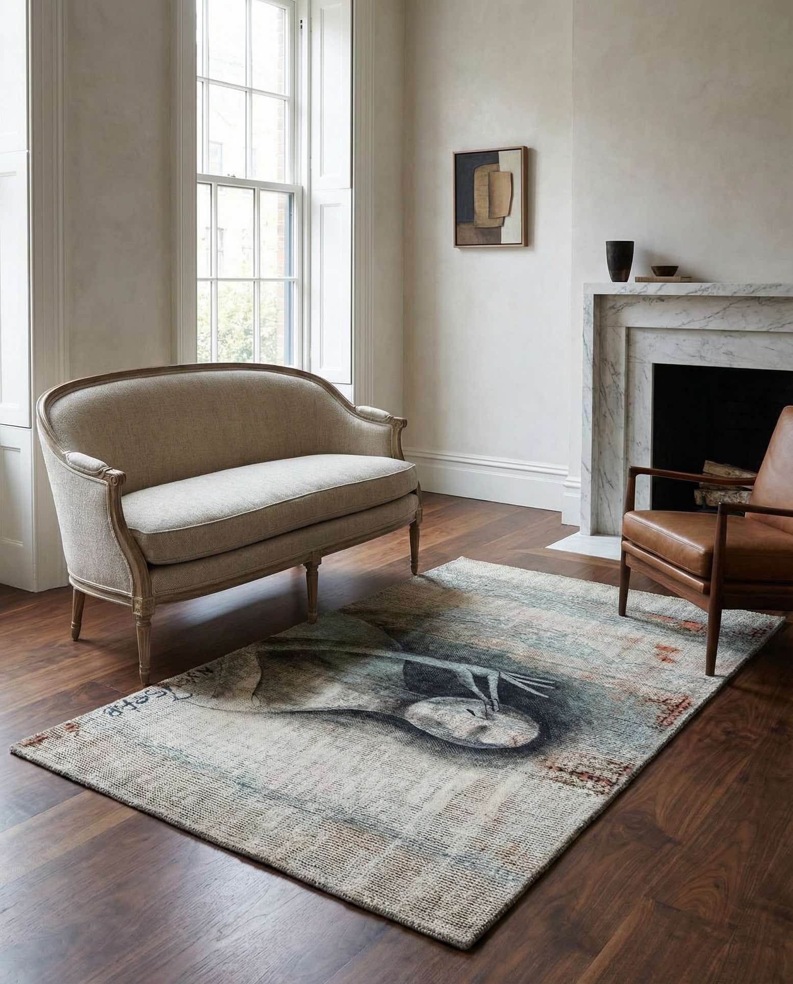 3' 4 x 5' 6 Hand Knotted Ultra Vintage Persian Wool Rug