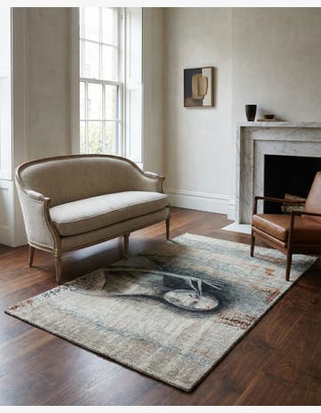 3' 4 x 5' 6 Hand Knotted Ultra Vintage Persian Wool Rug