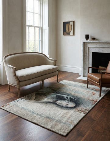 3' 4 x 5' 6 Hand Knotted Ultra Vintage Persian Wool Rug