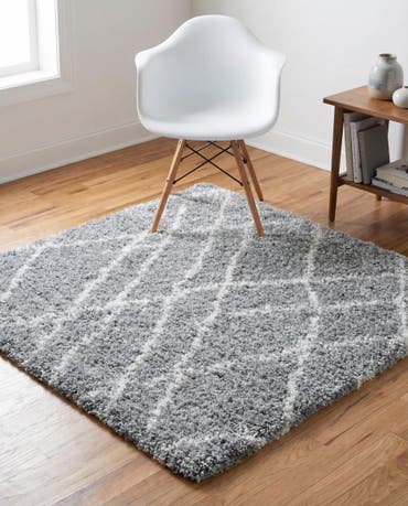  4' x 4' Soft Touch Shag Square Rug