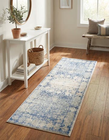 Navy Blue Berkshire Runner Rug