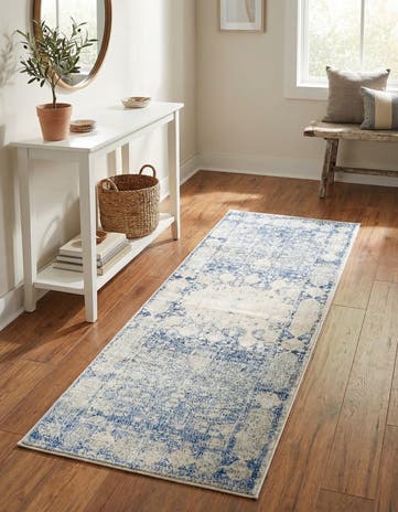 Navy Blue Berkshire Runner Rug