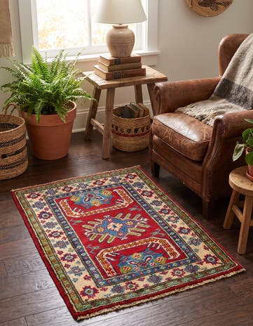 2' 2 x 2' 9 Hand Knotted Kazak Rug
