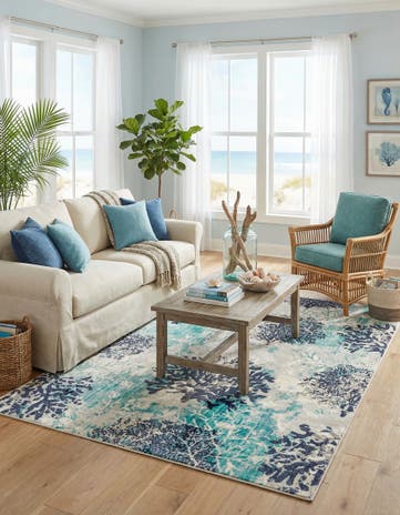 Blue Ariel Rug