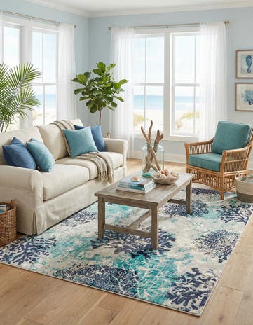 Blue Ariel Rug