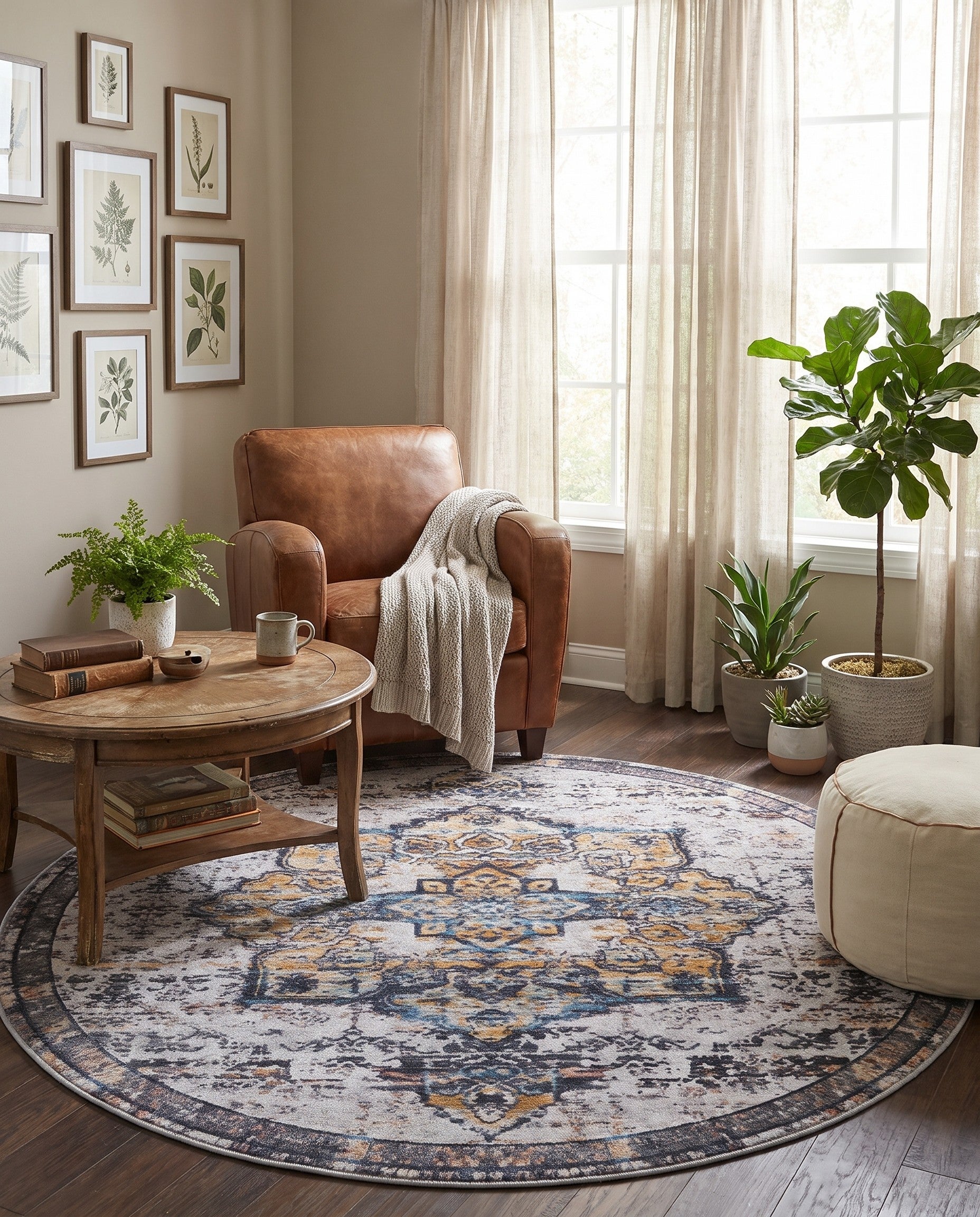 6' x 6' Francesca Round Rug