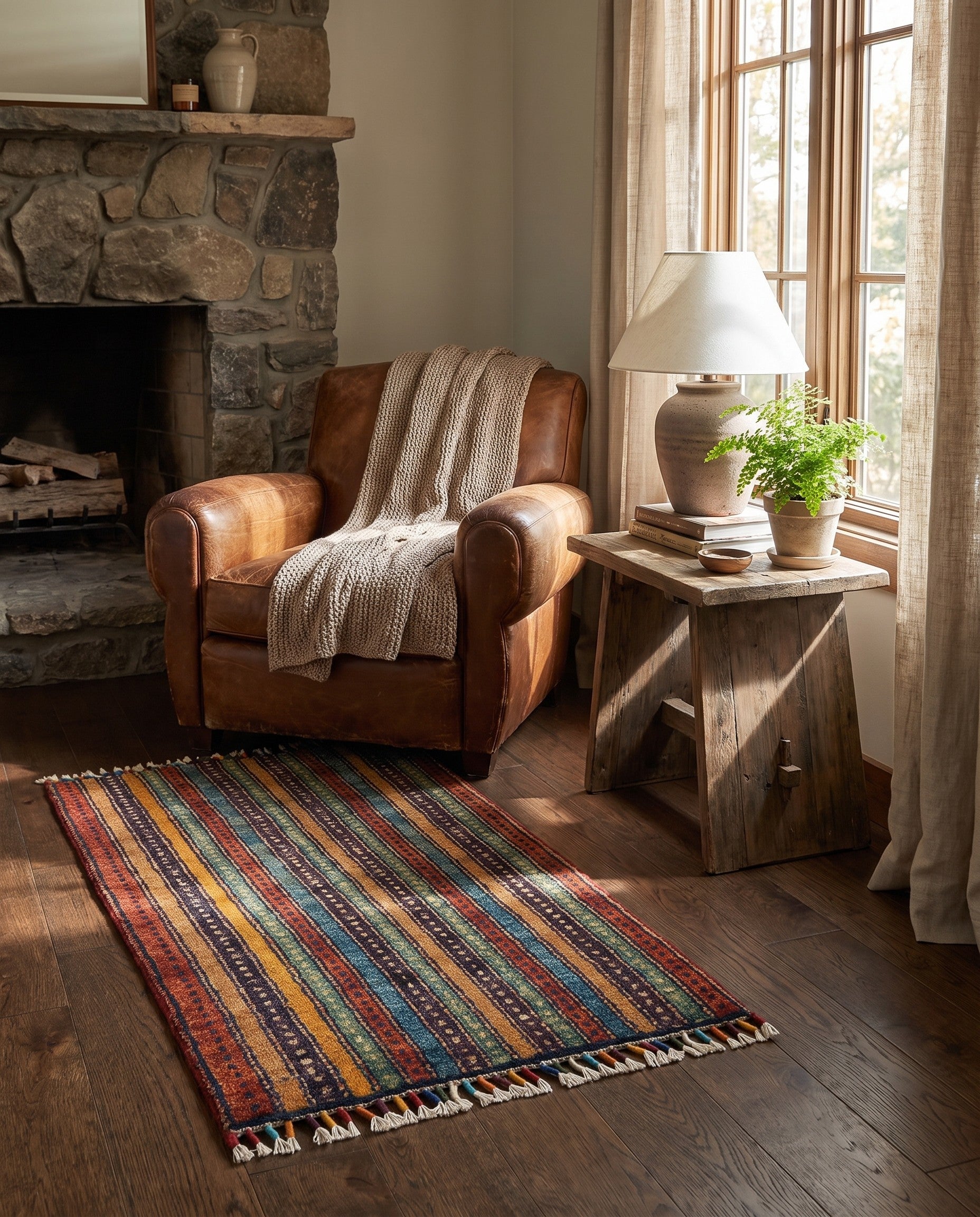 1' 7 x 3' 3 Hand Knotted Ariana Ziegler Rug