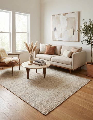 4' 7 x 6' 5 Hand Woven Kilim Modern Wool Rug