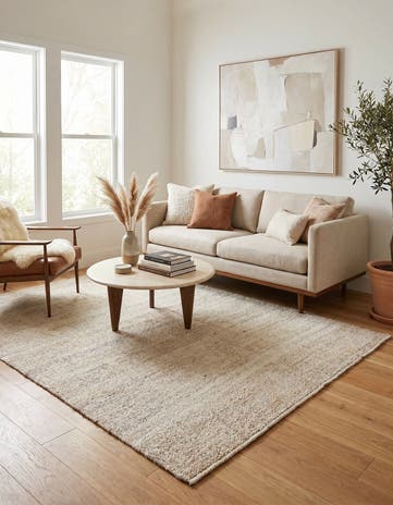 4' 7 x 6' 5 Hand Woven Kilim Modern Wool Rug