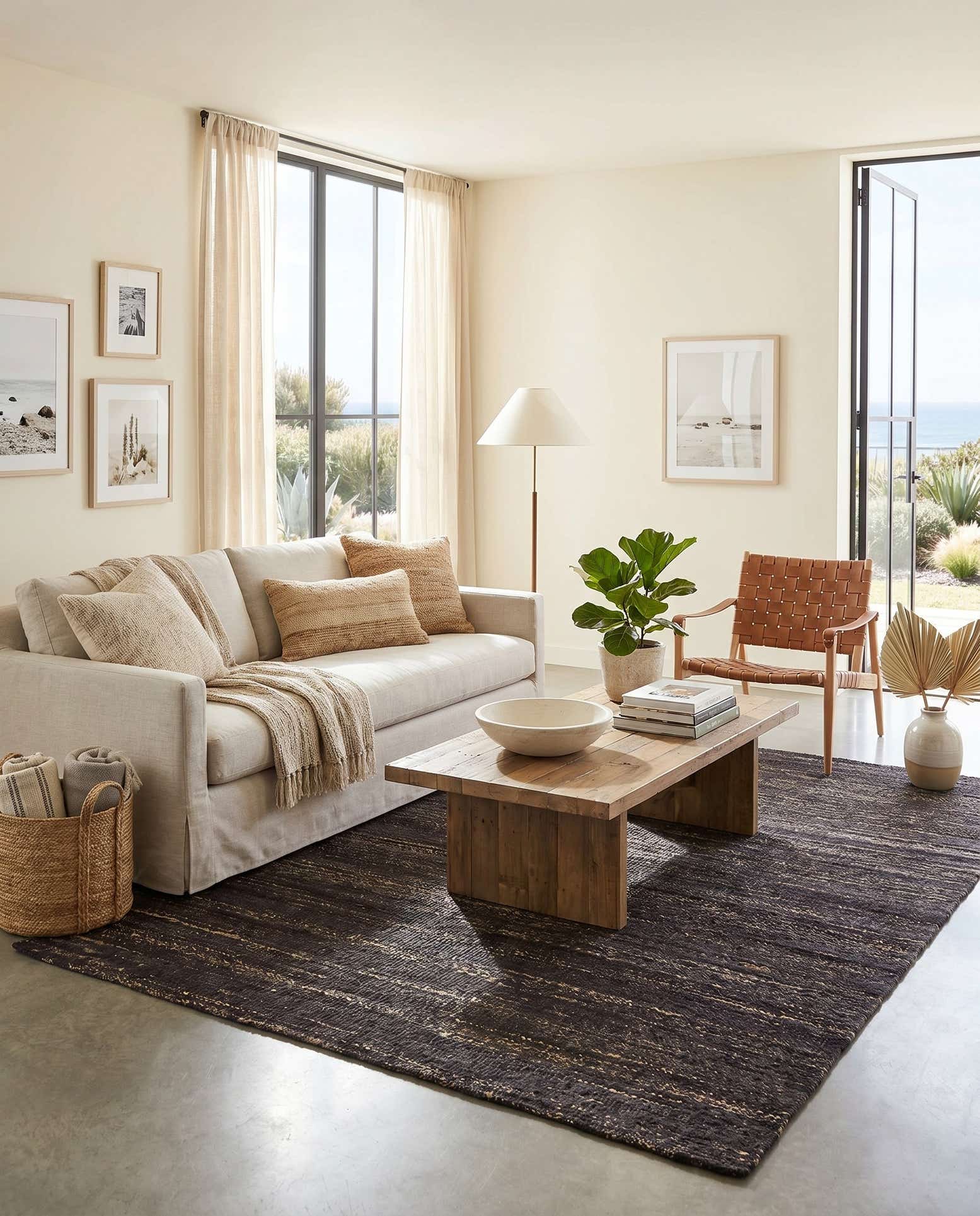 6' 1 x 9' Hand Woven Palm Beach Jute Rug