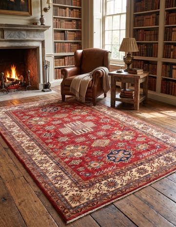 6' x 9' 1 Hand Knotted Kazak Rug