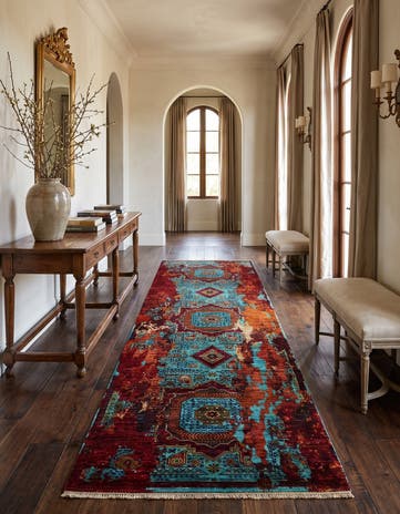 2' 11 x 8' 6 Hand Knotted Mamluk Ziegler Runner Rug