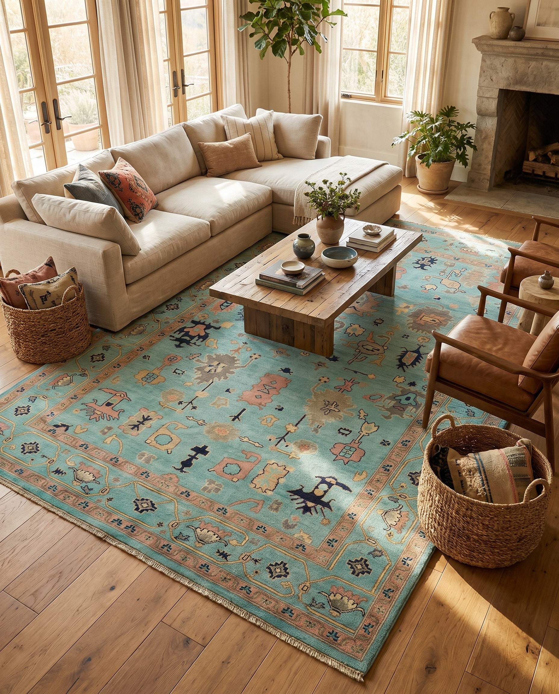 6' 6 x 9' 9 Hand Knotted Kazak Rug