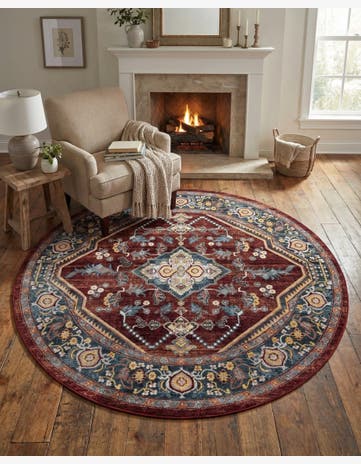 7' 10 x 7' 10 Kamala Washable Round Rug