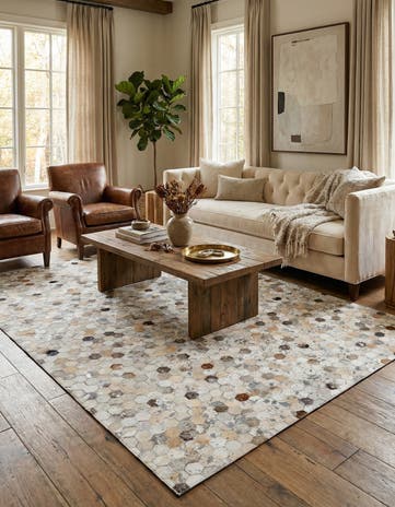 5' 2 x 8' Cowhide Stocks Rug