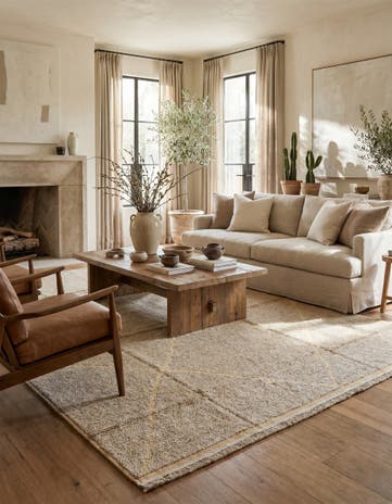 9' 3 x 12' 6 Hand Knotted Moroccan Wool Rug