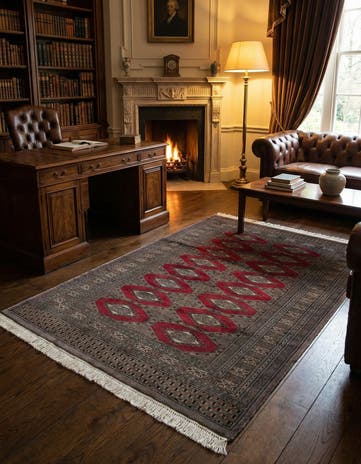 4' 2 x 6' 4 Hand Knotted Bokhara Oriental Wool Rug