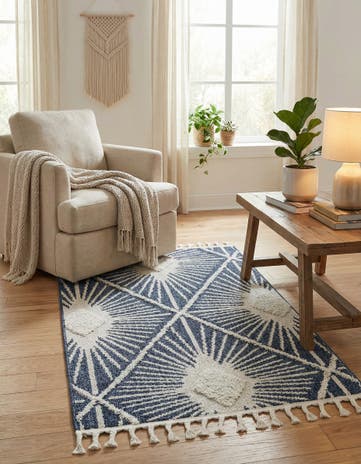 Blue Boho Rug