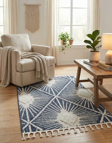 Blue Boho Rug