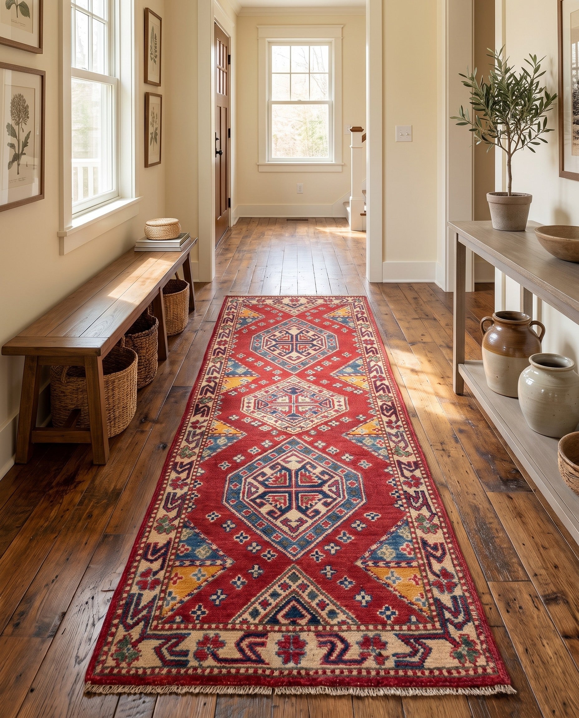 2' 1 x 5' 7 Hand Knotted Kazak Runner Rug